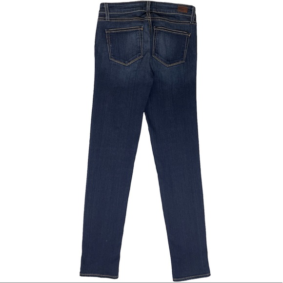 Paige Skyline Skinny Jeans Medium Distressed Dark Wash Size 25 - Picture 5 of 16
